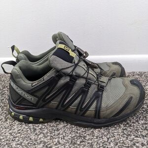 Salomon XA Pro 3D 393333 Men's 9.5 Trail Running Shoes Green Waterproof Sneakers